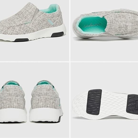 OrthoComfoot Women Canvas Slip on Shoes, Comfort Plantar Fasciitis size 8.5 - Picture 10 of 16